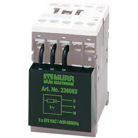 Murrelektronik MOTOR SUPPRESSOR, RC, 3x575VAC/5, 5kW, for Siemens Contactors, RC3BUR-RC-3x400-575/5, 5k-S 236082